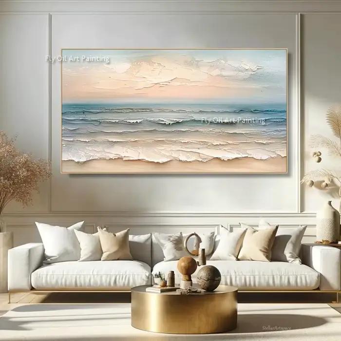 Art mural moderne, œuvre d'art de mer