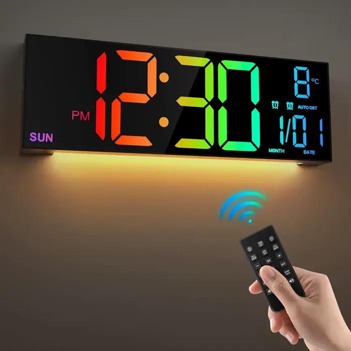 Grande horloge murale numérique 16.2 pouces