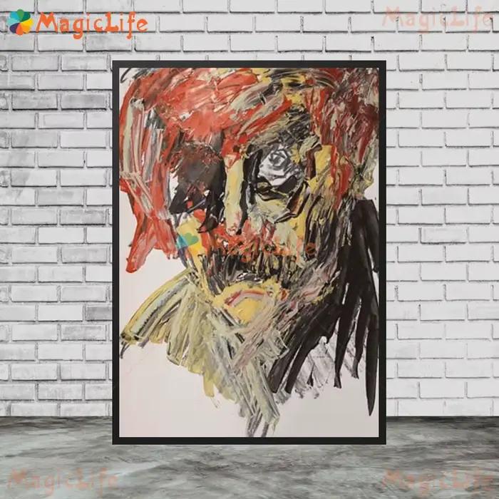 Affiche nordique avec visage flou pour homme