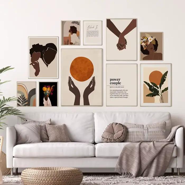 Peinture sur toile abstraite pour Couple