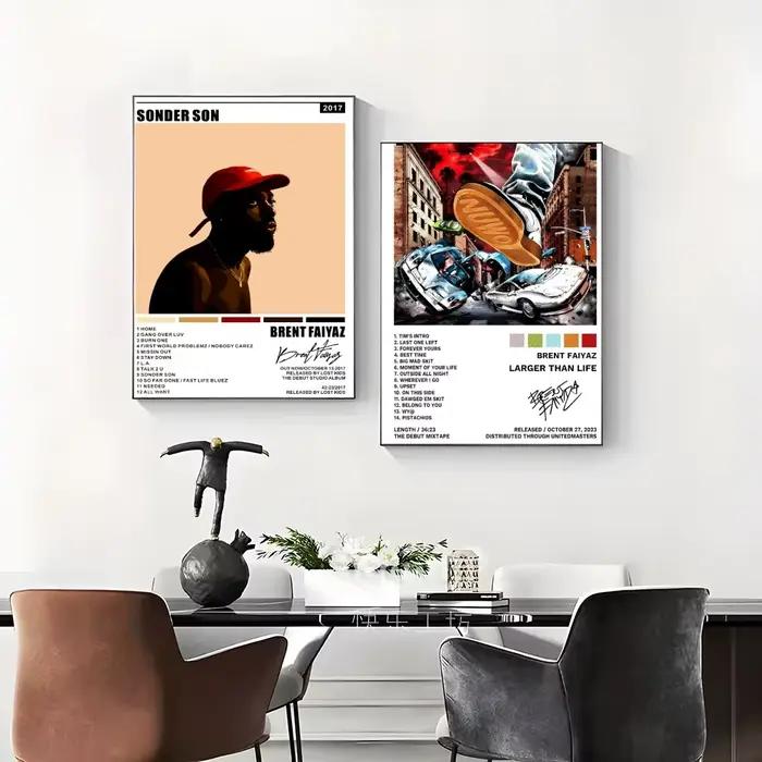 B-Brent F-Faiyaz Affiche HD autocollante