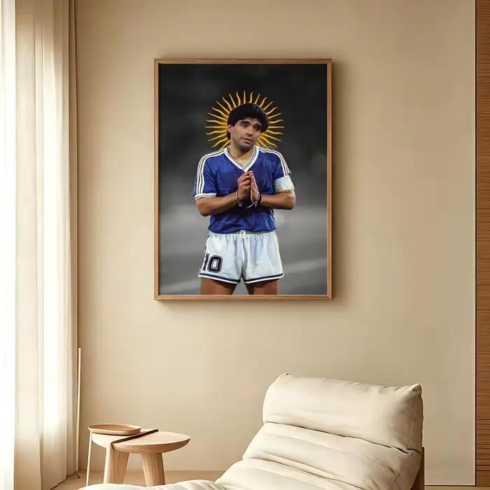 Affiche de footballeur D-Diego Maradona-a, art mural HD imperméable et auto-adhésif, idéal pour la décoration de la maison et les cadeaux