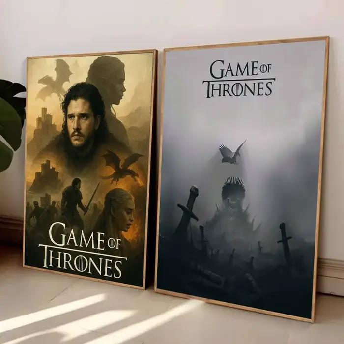 Affiche Game Of T-Thrones, autocollant artistique haute définition, auto-adhésif, imperméable, décoration de la maison pour salon