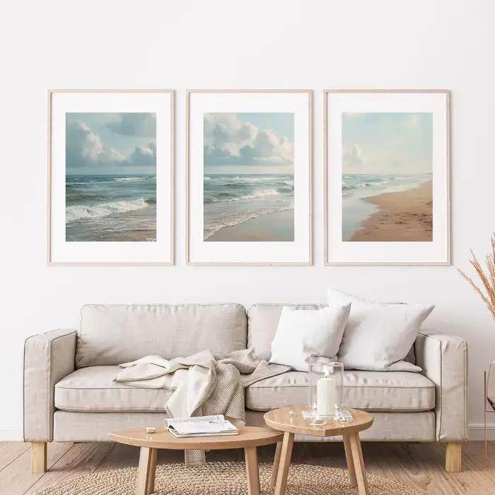 Lot de 3 impressions triptyques sur toile