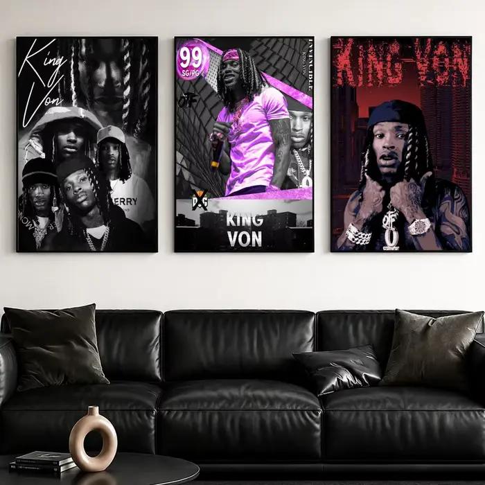K-King Rapper Von Painting Calligraphy Wall Art Canvas Poster Impression décorative de qualité supérieure pour la maison, pour le salon et la chambre à coucher