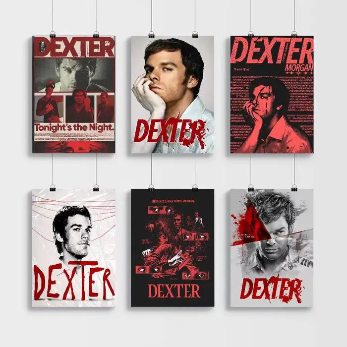 D-Dexter Michael C.Hall – affiche d'art auto-adhésive TV classique