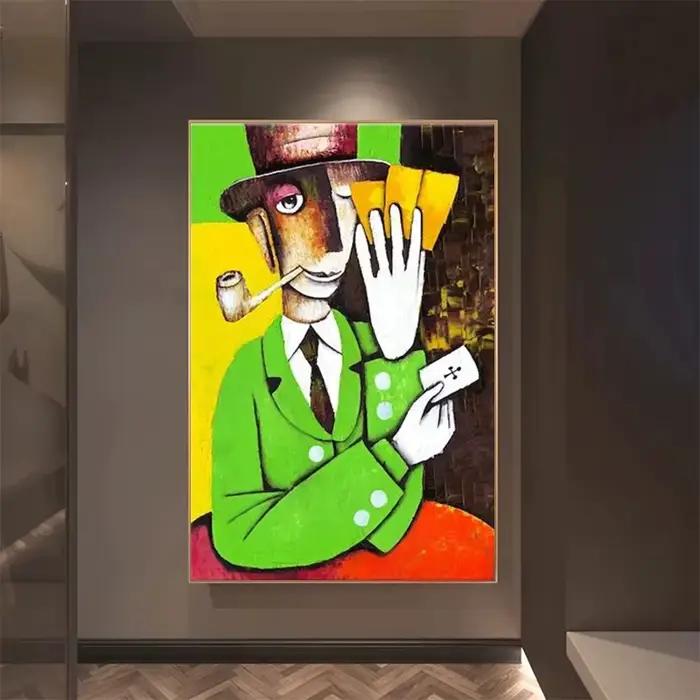 Affiche d'art abstraite Picasso pour homme jouant à un Instrument de musique