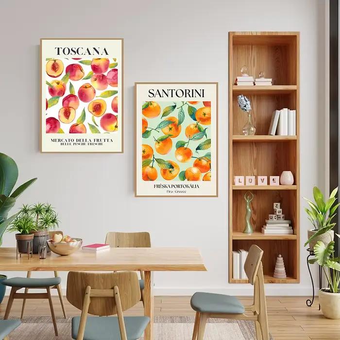 Art mural de fruits de Santorin italien