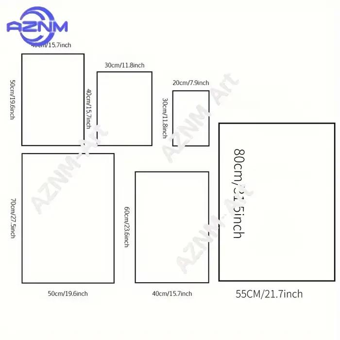 1PC/6PCS Affiche Botanique Nordique Minimaliste sur Toile