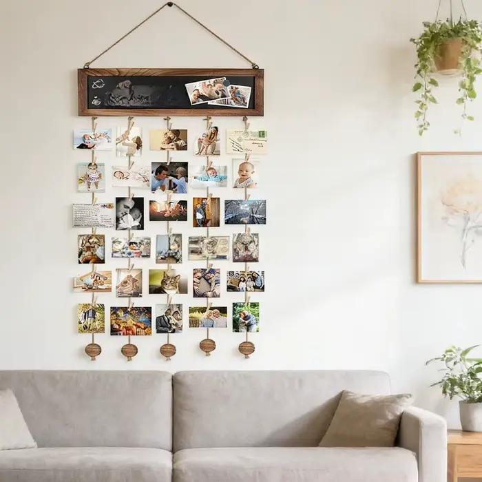 Nouveaux clips photo en bois à suspendre