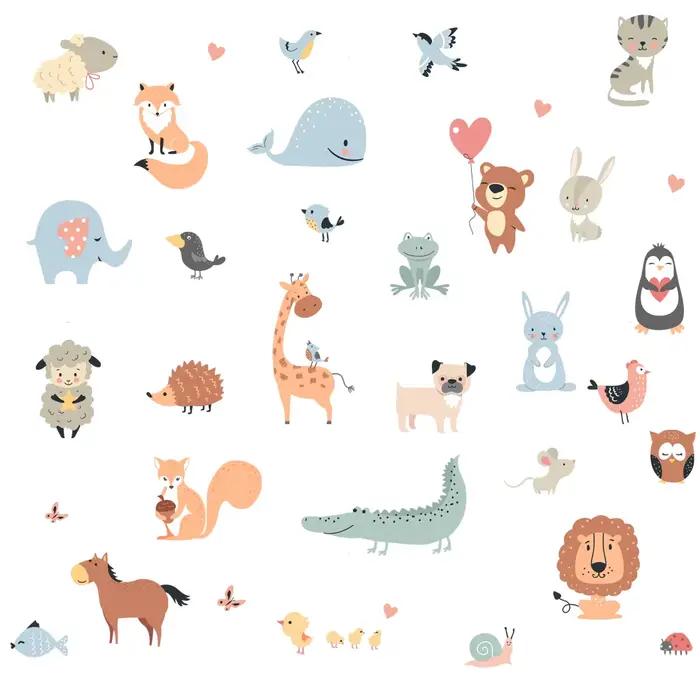Autocollants muraux d'animaux de dessin animé