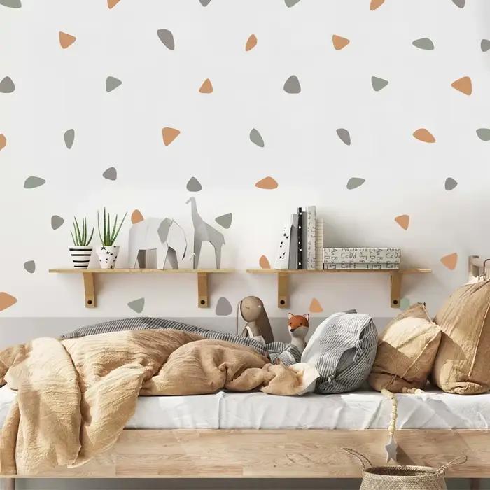 Autocollant mural triangles pour chambre de bébé fille et garçon