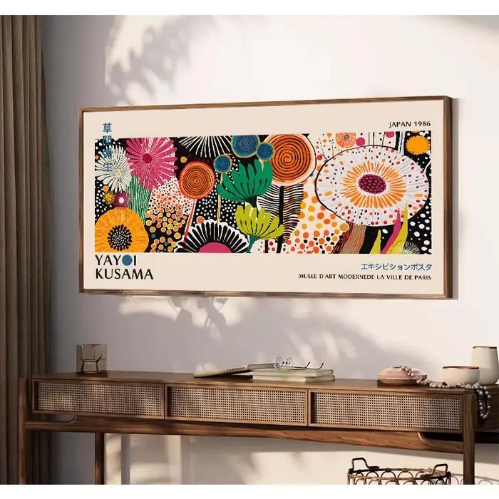 Yayoi Kusama – affiche d'exposition de fleurs