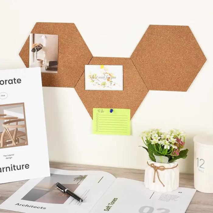 3/6 panneaux hexagonaux en liège – Panneaux en liège autocollants