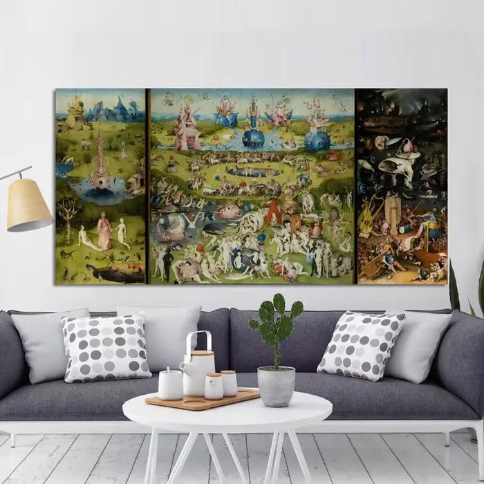 Peinture à l'huile du jardin des délices terrestres