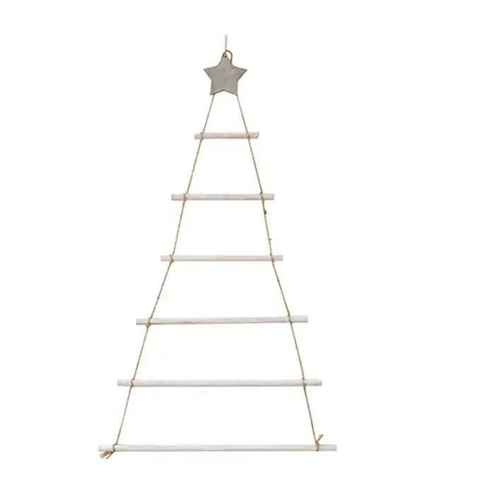 Arbre de noël en bois à suspendre au mur
