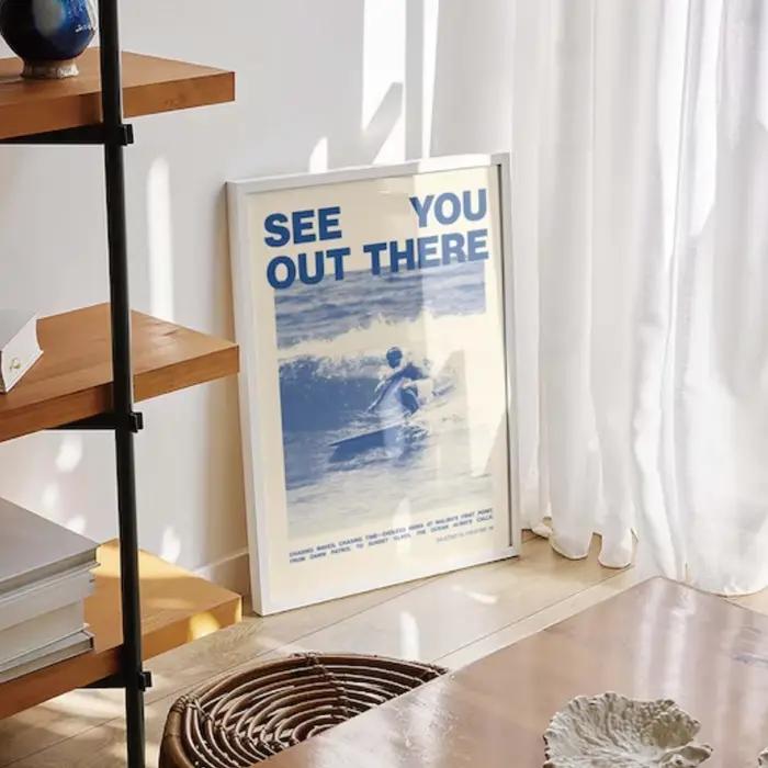 Impression sur toile de surf vintage
