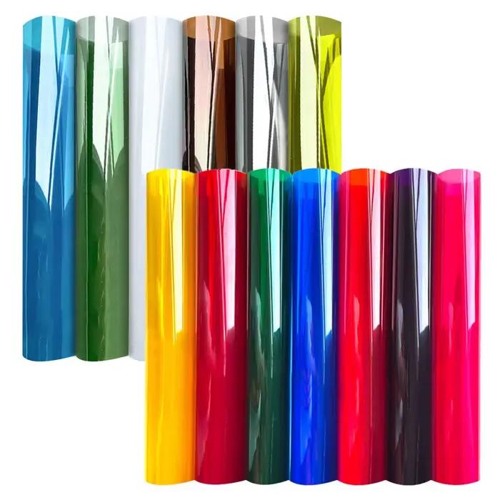 Film de fenêtre coloré 40cm x 120cm, teinte de verre teintée, autocollants transparents auto-adhésifs pour maison, bureau, porte, rouleau de décoration en verre, bricolage