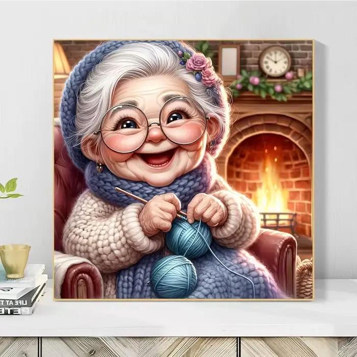 Momoart Peinture par numéros DIY Portrait de femme âgée Image