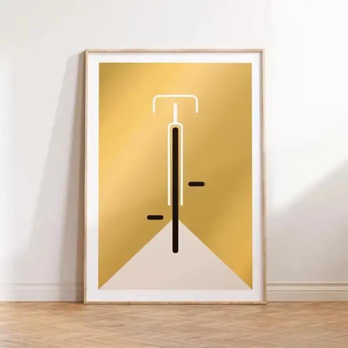 Peinture sur toile de cycliste