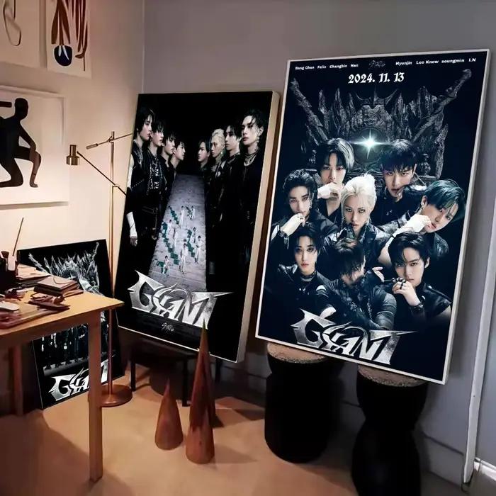 Affiche de dessin animé s-stray k-kids Kpop