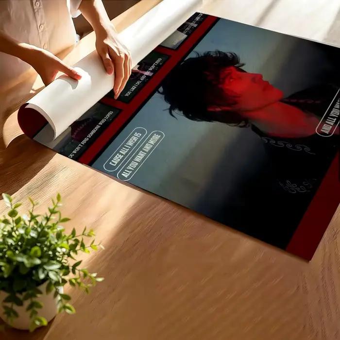 Affiche Singer Sombr, affiche artistique autocollante