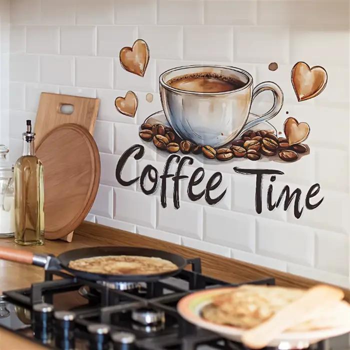 Autocollants muraux de tasse à café