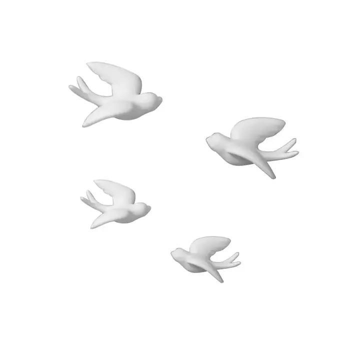 Ornements muraux d'oiseau 3D blancs créatifs modernes