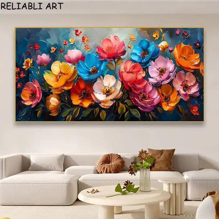 Affiche et imprimés de fleurs colorées