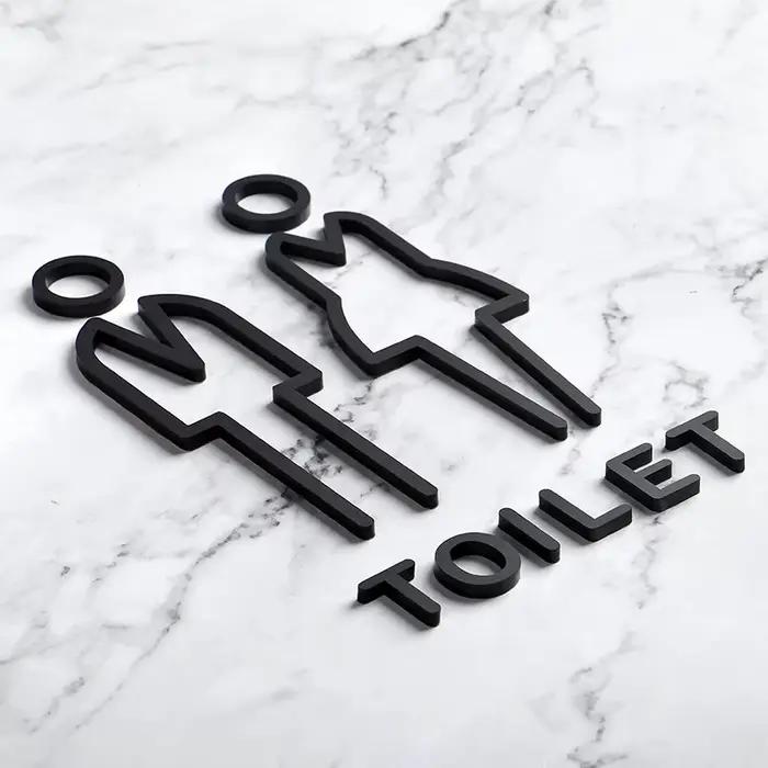 Autocollants muraux pour porte de salle de bain