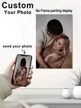 1 affiche sur toile personnalisée – Transformez votre photo en œuvre d'art murale décorative – Un cadeau personnalisé