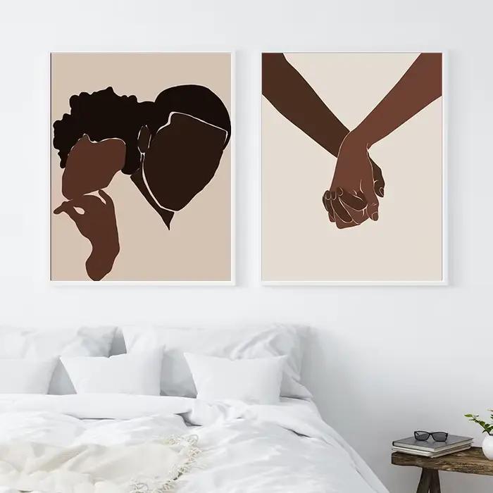 Peinture sur toile abstraite pour Couple