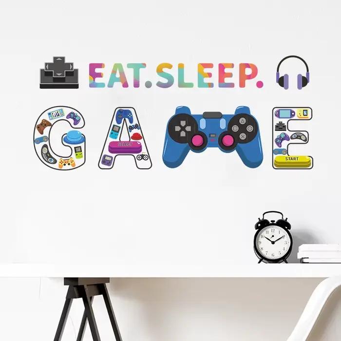 1 pièces autocollants muraux Gamer venir sur chambre salon électrique garçon jouer jeu dessin animé Stickers