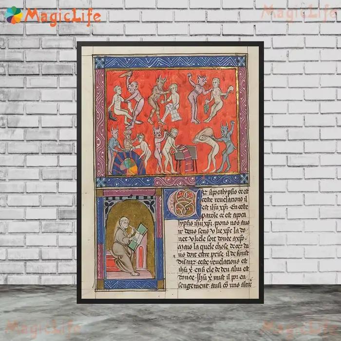 Affiches murales abstraites diable enfer