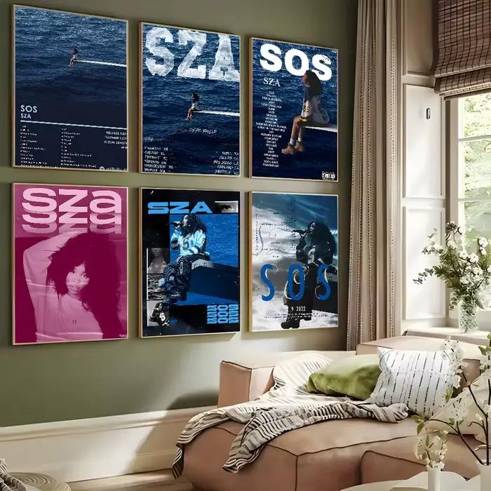 Affiche de l'album SINGER S-SZA soS, toile HD, papier d'impression esthétique avancé, décoration murale pour salon, décoration de la maison