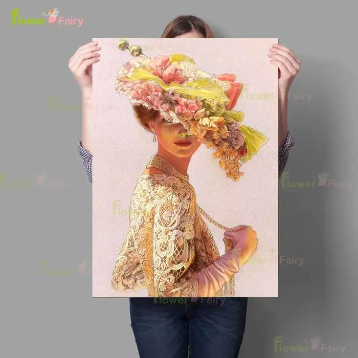 Lady Victoria victorien élégance romantique femme mur Art toile peinture affiche mur photos pour salon maison sans cadre