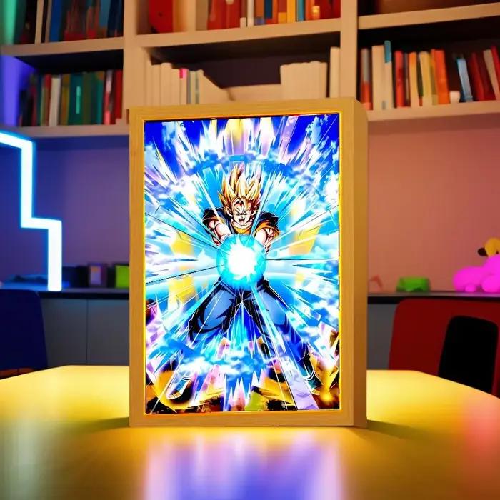 Anime Dragon Ball Z lumière peinture cadre Photo