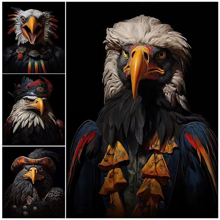Affiches de Portrait gothique de la Renaissance d'aigle