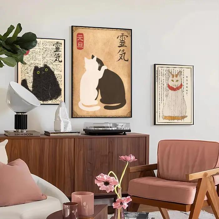 Affiche de chat japonais