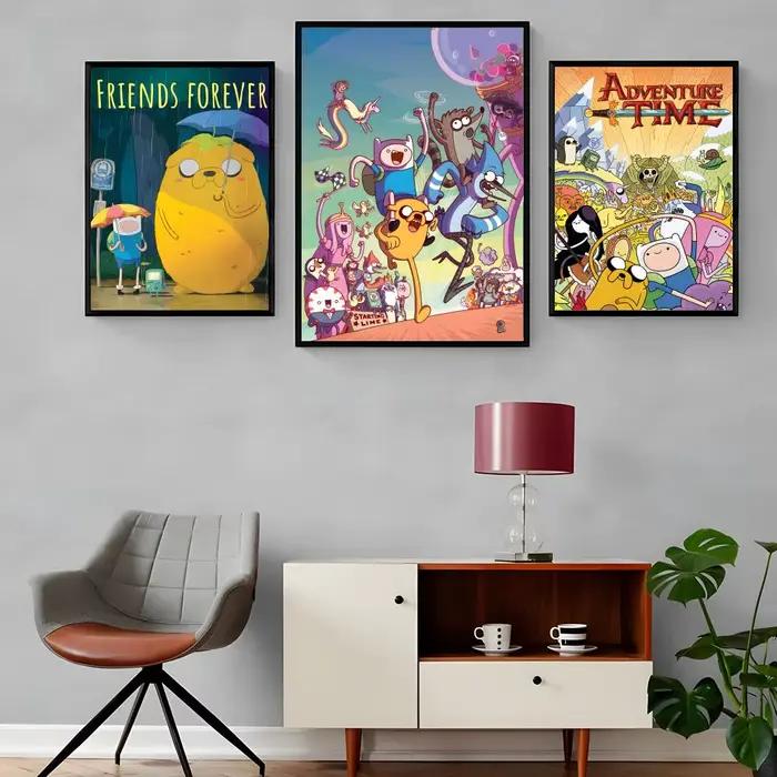 Affiche sur toile de calligraphie de peinture de temps d'aventure: décor mural Durable et sans plis pour tous les espaces