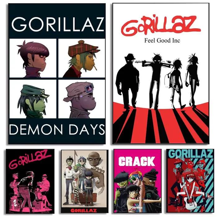 Affiche murale de groupe de Rock Gorillaz
