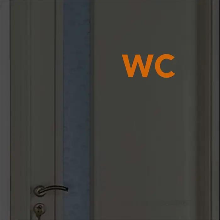 Autocollant de signe de porte de WC