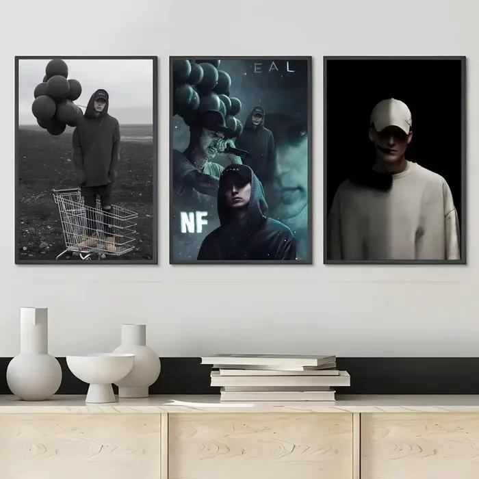 NF Rapper Painting Calligraphy Canvas Poster Wall Art Aesthetic Home Decoration for Living Room