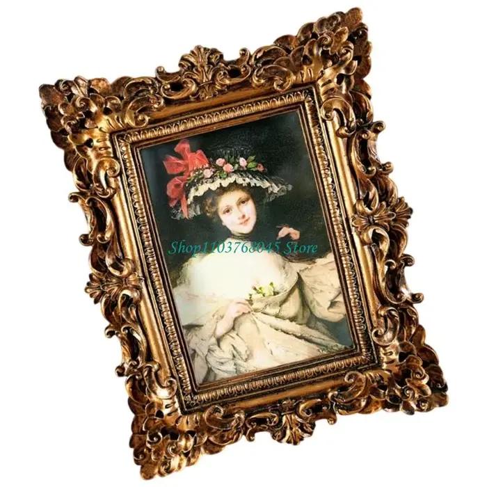 R53F – cadre Photo Vintage orné Antique, cadre Photo à l'ancienne, décoration maison, galerie photos, Art