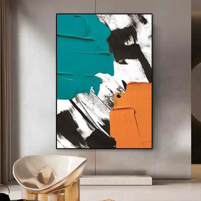 Peinture sur toile abstraite peinte à la main 3D