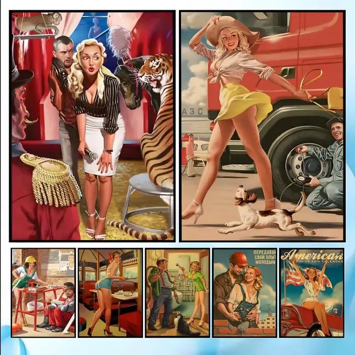 Affiche de fille Pin Up de la Seconde Guerre mondiale