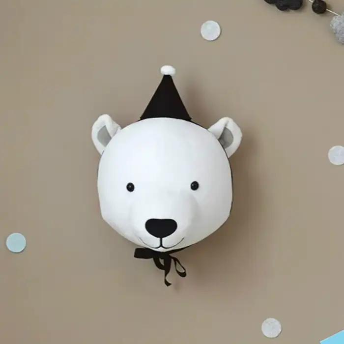 Éléphant licorne ours 3D tête d'animal tenture murale enfants chambre d'enfants décoration