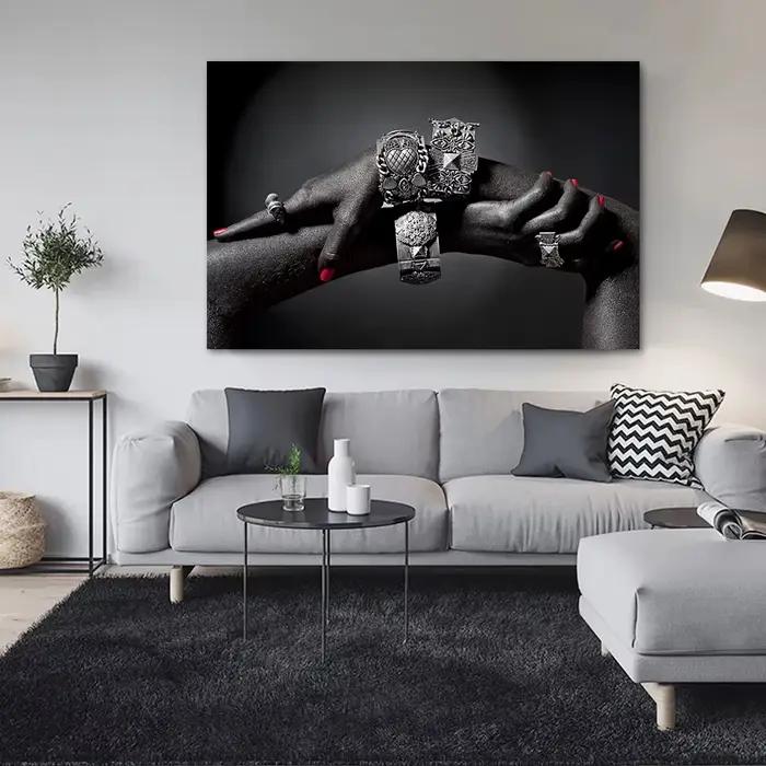Affiche de peinture sur toile d'art africain