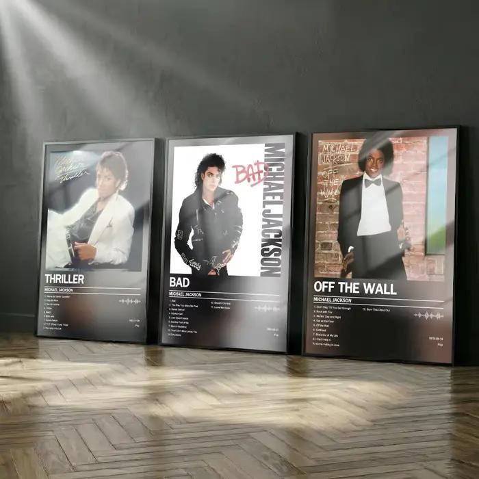Michael Jackson Thriller Poster Album Set Modern Cover Wall Art For Room Canvas Painting Print Art Home