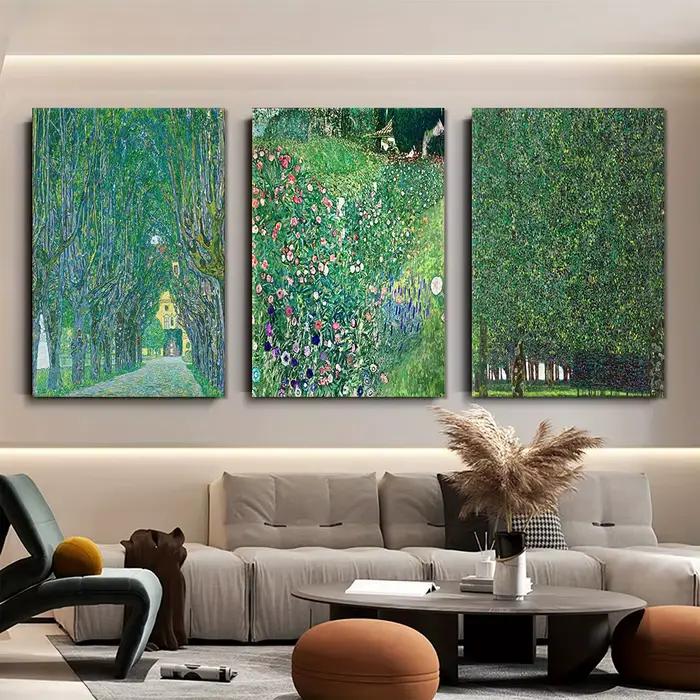 3 reproductions de peintures célèbres de Klimt
